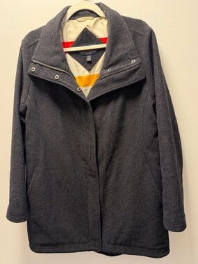 Men’s Pendleton Wool Jacket Medium 3/4 Length Straight Cut Dual Zip & Snaps Gray